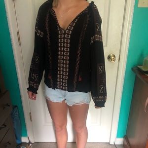 Black long sleeve blouse